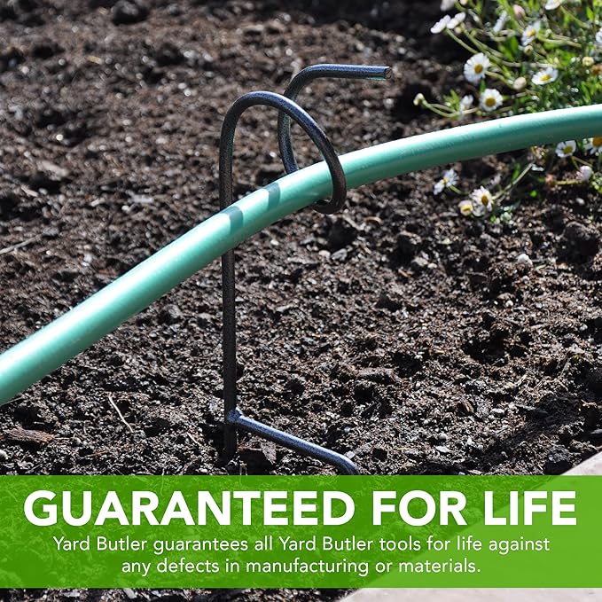 Yard Butler Plant-Saving Hose Guide 3-Pack, IHG-18X3 - Garden Hose Routing Tool for Saving Plants - Prevents Twisting & Drag - Easy Install - Power-Coated Steel - Rust-Resistant