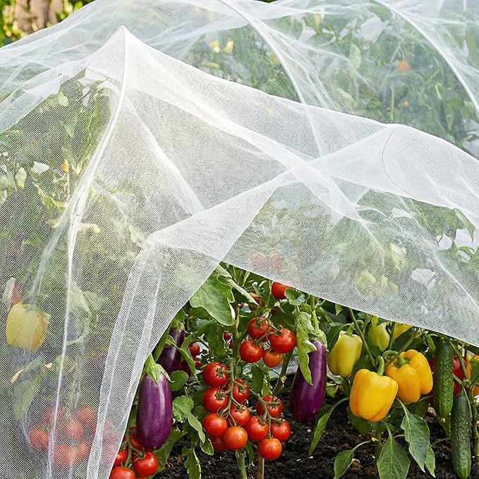 10FT x 33FT Garden Netting Ultra Fine Mesh Netting Plant Cover Insect Bird Netting for Garden Row Cover for Raised Beds/Greenhouse Vegetables Fruits Flowers Trees