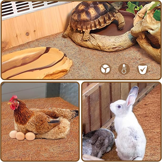 Natural Coco Liner Roll-31.5x78.7 Inch Coconut Coir Liner Sheets Coco Mat for DIY Flower Basket Liner Pet Pad Reptile Carpet Moss Pole
