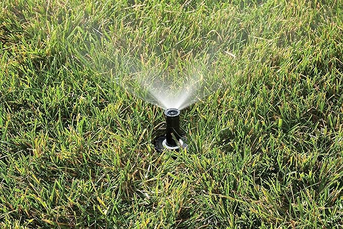 Rain Bird 1804QDSP25 Pressure Regulating (PRS) Professional Dual Spray Pop-Up Sprinkler, 90° Quarter Circle Pattern, 8' - 15' Spray Distance, 4" Pop-up Height