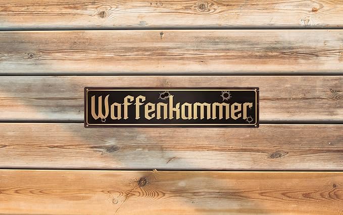 Vintage Tin Sign Retro Metal Waffenkammer Signs For Home Decor Stylish Wall Art Plaques Gift For Home Bathroom Kitchen And Gothic Wall Decor In Every Room 4x16 In
