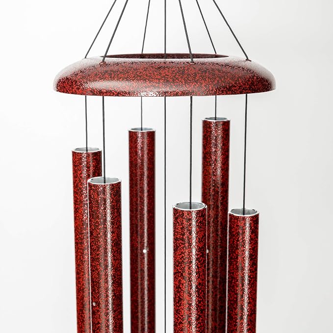 Corinthian Bells by Wind River - 44 inch Ruby Splash Wind Chime for Patio, Backyard, Garden, and Outdoor Decor (Aluminum Chime) Made in the USA