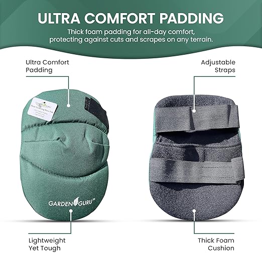 GARDEN GURU Cushioned Gardening Knee Pads with Adjustable Straps - Soft Inner Liner, Ultra Comfort Padding, Garden Kneelers for Yard Work, Household Chores, Roofing, and More - 1 Case (48 Pairs)