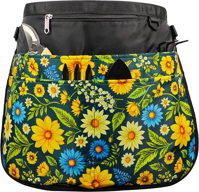 Bafelia Garden Apron for Women with 7 Pocket,Half Florist Apron Harvesting Apron