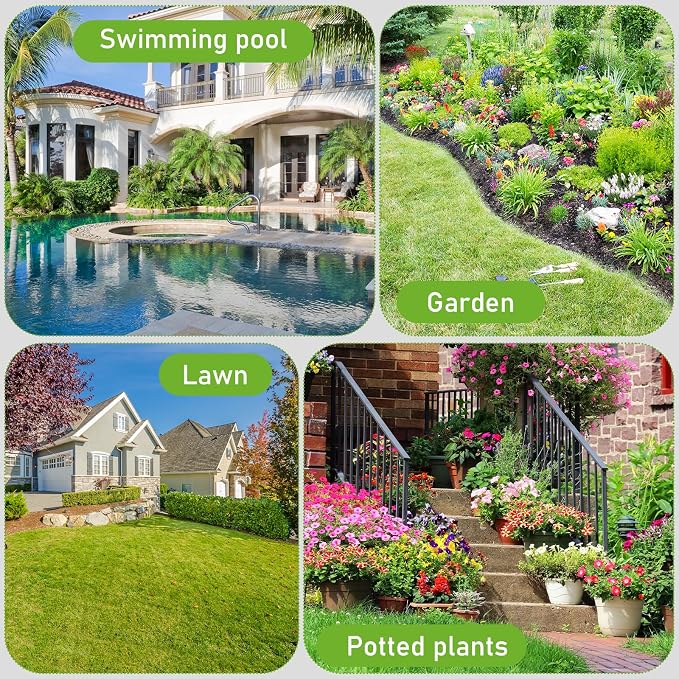 Solar Hose Timer, CyberOrd Sprinkler Timer Programmable with Brass Swivel, Programmable Faucet System for Garden Hose with Rain Delay/Manual/Automatic, Drip Irrigation System for Outdoor, Yard, Lawn