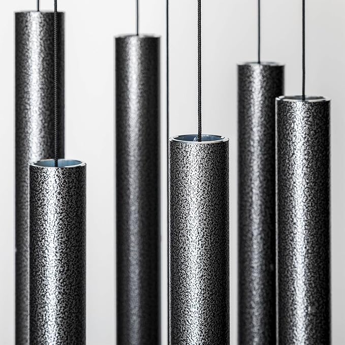 Corinthian Bells by Wind River - 44 inch Silver Vein Wind Chime for Patio, Backyard, Garden, and Outdoor Decor (Aluminum Chime) Made in the USA