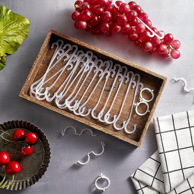Jetec Tomato Support Clips, Plant Vegetable Support Hook Clip, Garden Support Clips, Grape Vine, Vegetables Plants Tomato Trellis Clips to Prevent Tomatoes from Pinching or Falling Off(200 Pieces)