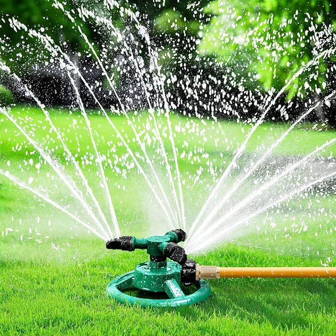 Sprinklers for Yard, Water Sprinkler for Lawn, 360 Degree Rotating Lawn Sprinkler for Yard Large Area, Sprinklers for Kids, Pets Playing