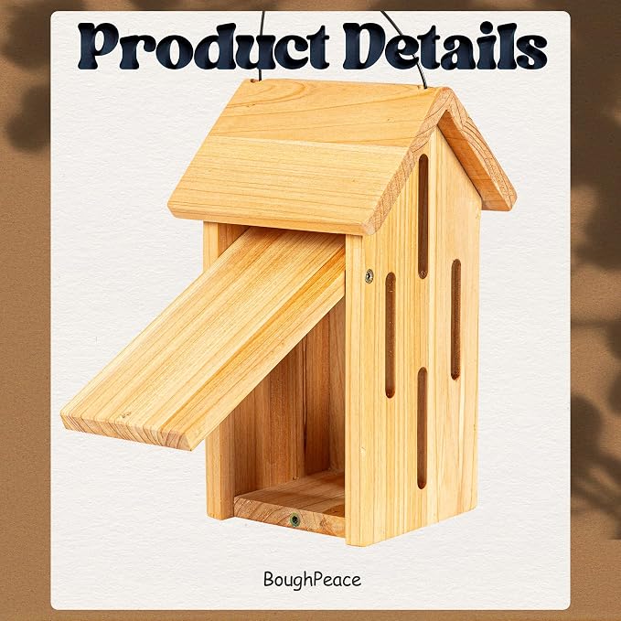 Butterfly House for Outdoor,Insect House,Butterfly Habitat Garden，Wooden Shelter Hotel with Hooks for Hanging Nesting Box for Butterflies Bugs Moths & Lacewings