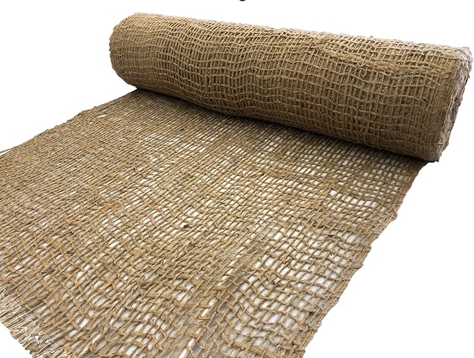 AK Trading CO. Jute Erosion Control, Soil Saver Mesh Blanket - 48" Wide x 5 Yards (15 feet Long) - 60 Sq. Ft. Coverage