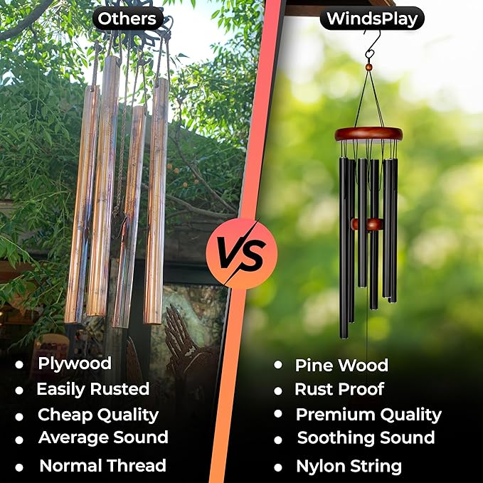 Memorial Wind Chimes for Loss of Mother - 32.5” Windchimes for Mom Memorial - Prime Memorial Gifts for Loss of Mom Wind Chime, Memorial Wind Chimes for Mom, Finest Bereavement Gifts for Loss of Mother