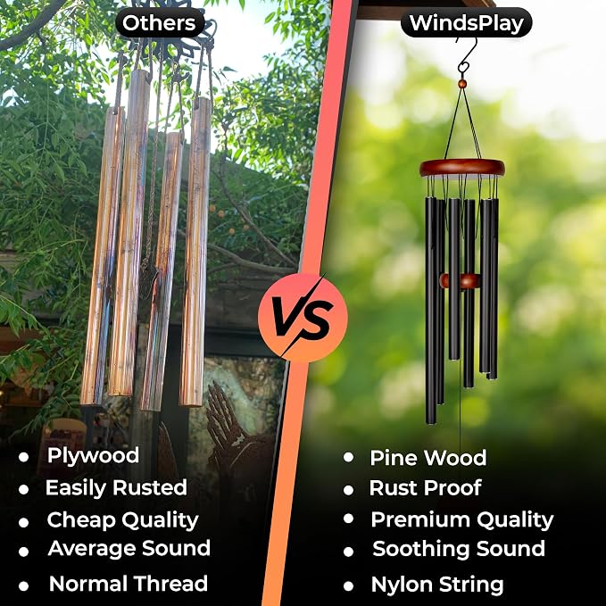 Pet Memorial Wind Chimes For Dogs - 32.5" Pet Remembrance Wind Chime - Dog Memorial Gifts For Loss Of Dog - Prime Bereavement Gift Idea For Loss Of Cat Sympathy Gift - Bereavement Gifts Dogs
