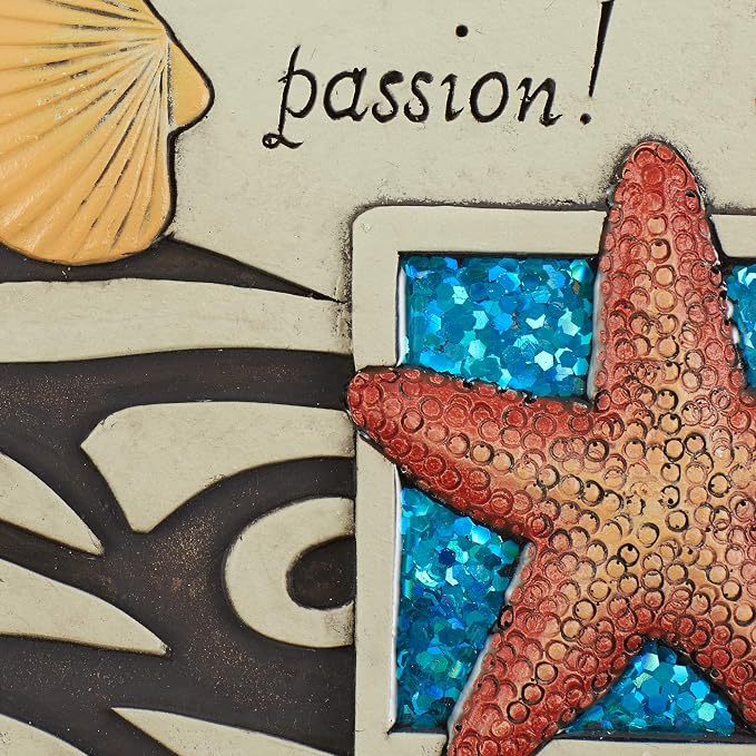 Zingz & Thingz Outdoor Garden Collection Colorful Stepping Stone, 10x10x1, Live Life with Joy & Passion