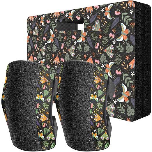 Garden Kneeling Pad and Knee Pads for Women, Lightweight Waterproof KneePads for Gardening, Anti Slip Leather Foam Padding Knee Protector for Flooring and Carpet Cleaning, House work, Gardening Maintain, Butterfly