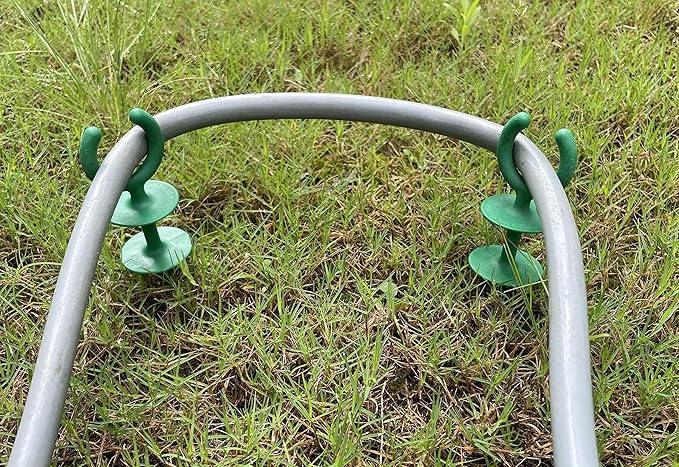 10 Pcs Green Garden Hose Guide Stakes Length Holiday Lights Holder Light Duty High Toughness Plastic Nails Tools for Garden Yard Plant Protection