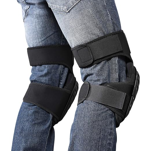 CE' CERDR Professional Knee Pads for Work - Heavy Duty Foam Padding Kneepads for Construction, Gardening, Flooring with Comfortable Gel Cushion to Save Your Knees (Thigh High)