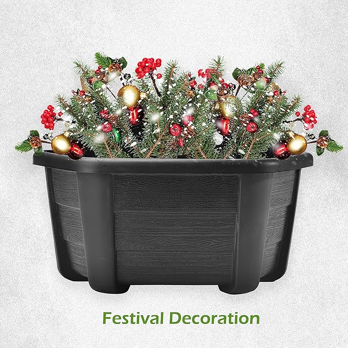 ORIMERC 9.8 inch 3 Pack Wall Hanging Planters Pots for Indoor Plants Wall Plants Holder with Drainage Hole Balcony Planters Railing Hanging Pot Fence Vertical Living Mount Outdoor with Hooks/Screws