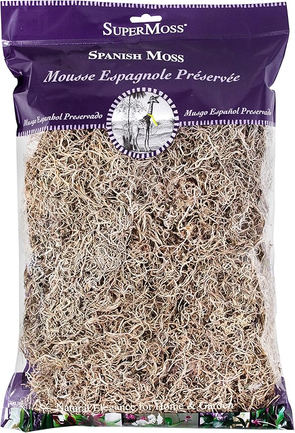 SuperMoss (26911) Spanish Moss Dried,Natural,8 Ounces,(Pack of 10)