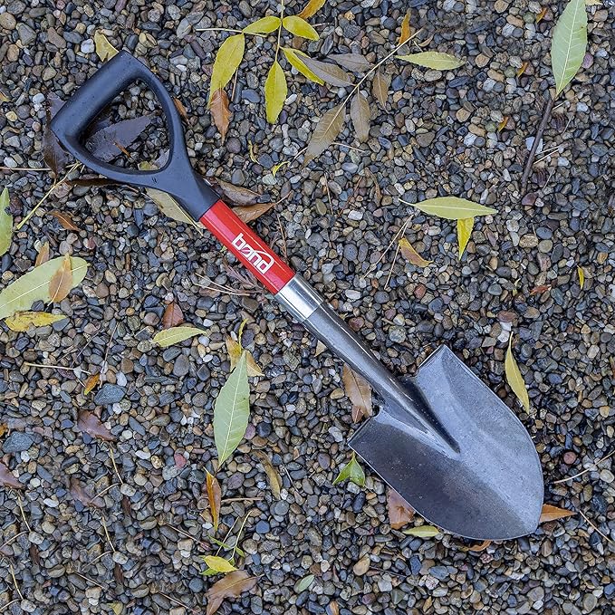 Bond Manufacturing LH015AM Mini D-Handle Shovel (12-Pack), Black