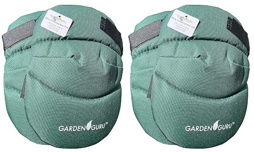 Garden Guru Cushioned Gardening Knee Pads with Adjustable Straps - Soft Inner Liner, Ultra Comfort Padding, Garden Kneelers for Yard Work, Cleaning, Household Chores, Roofing, and More (2 Pack)