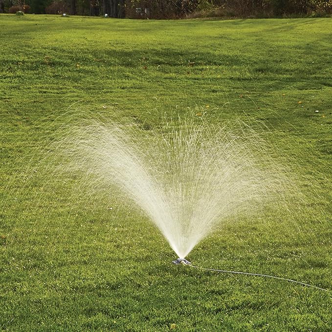 Gilmour Stationary Spot Sprinkler, 900 Sq Ft Cast Iron Metal Garden Sprinkler for Small Areas, Square Sprinkler for Gardens and Flowerbeds