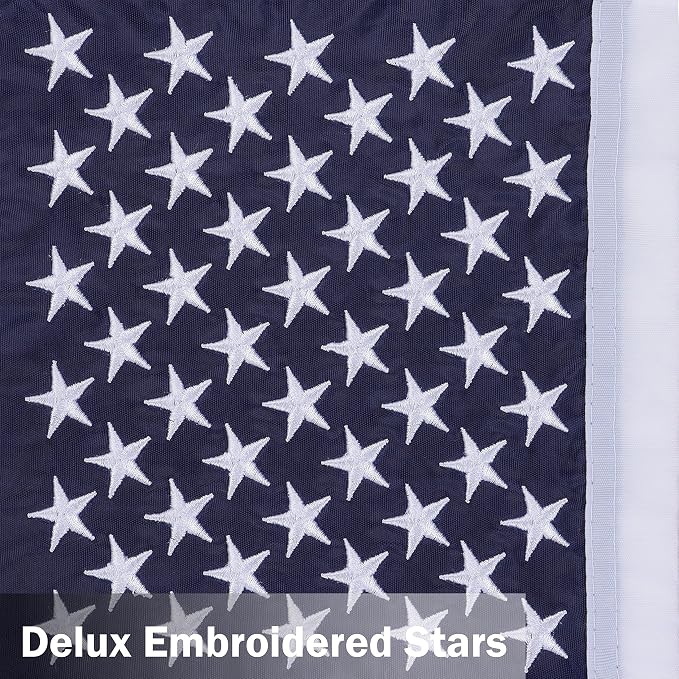 Embroidered American Flag Garden Flag 12 x 18 Inch,Embroidered Stars and Sewn Stripes,Small USA Garden Flag Outdoor, Patriotic Decorative Yard Flags for 4th of July, Independence Day- Nylon